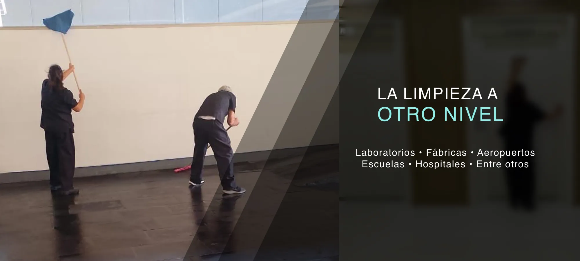 Servicios de limpieza en laboratorios, fábricas, aeropuertos, escuelas y hospitales